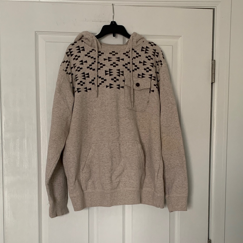 #38 Vans men’s Nordic Pullover Hoodie Oatmeal cream size M